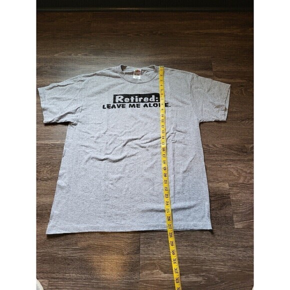 Fruit of the Loom Retired Leave Me Alone Men's Graphic Short Sleeved Tee Large - Picture 5 of 5